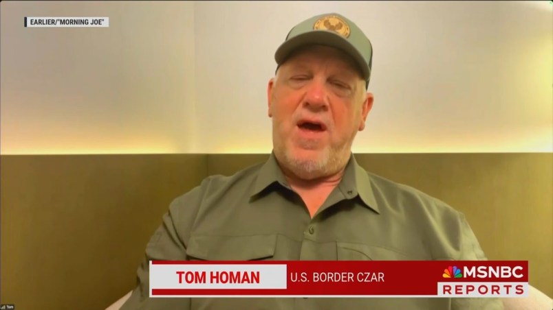 Why Is Tom Homan Going Full Fidel?