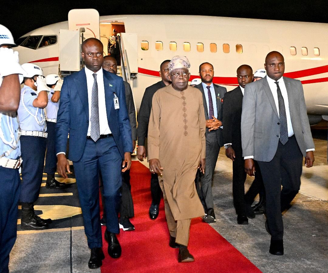Tinubu Arrives Rio De Janeiro For For BRICS Summit In Brazil