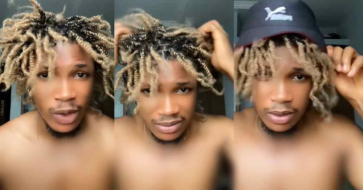 “I was only trusting the process” – Man recalls the pa!nful experience he had when a Lagos hairstylist braided his hair. (WATCH)