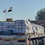 Report: More than Half of Aid Trucks from Egypt to Gaza Looted Sunday