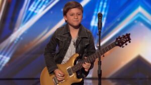 “My gosh, that’s a big guitar”: 10-year-old guitarist nails Are You Gonna Go May Way during America’s Got Talent – on a PRS that’s almost as tall as he is
