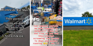 “America, something’s up” Walmart shoppers mystified by widespread outages
