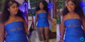 Lady marks 21st birthday in rope dress