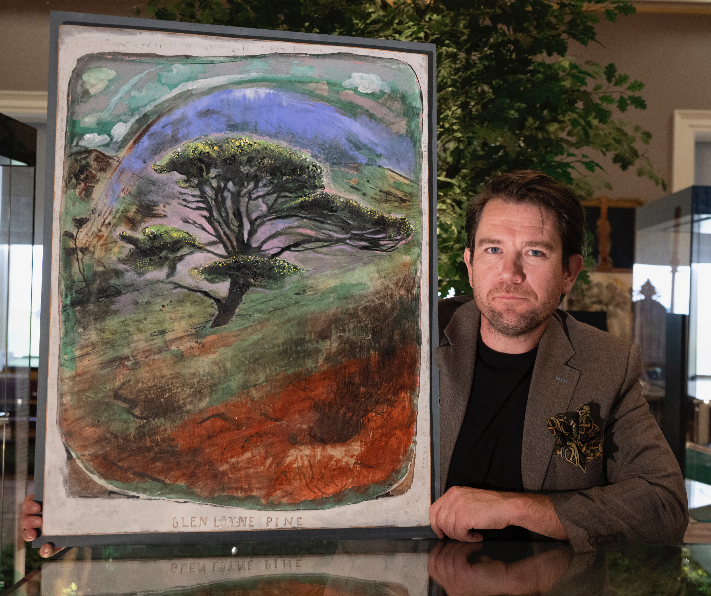 Painting of Scotland’s oldest wild Scots pine puts plight of unique pinewoods in spotlight