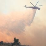 Firefighters tackle blazes as ‘apocalyptic’ wildfires break out across southeast Europe