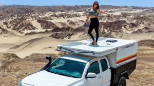 36-year-old lives and travels in her truck full-time, spends $1,305/month: ‘I’m comfortable in very small spaces’