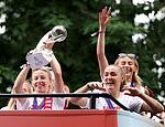 Chloe Kelly drops f-bomb and Sarina Wiegman performs victory dance as Lionesses celebrate Euros triumph: Live updates
