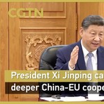 President Xi meets European Council president, European Commission president