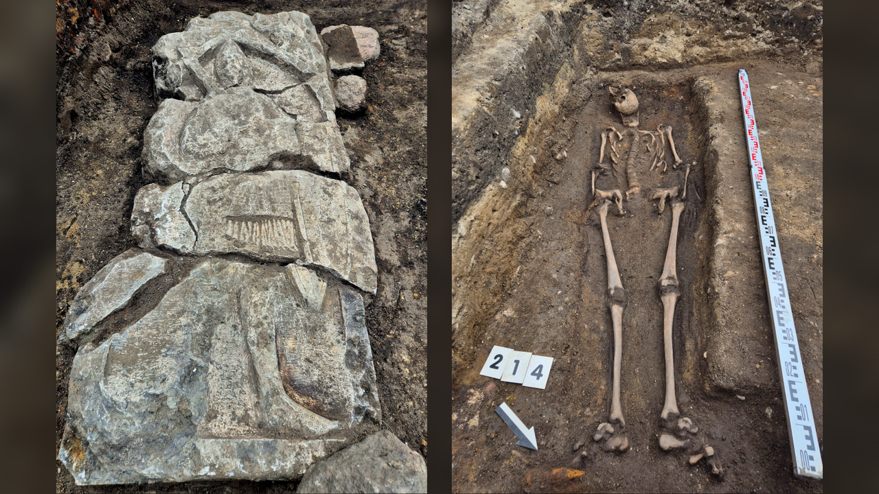 Medieval knight ‘Lancelot’ and his stunning stone tomb found under ice cream shop in Poland