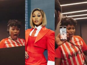 Lamiez Holworthy leaves Mzansi laughing with reaction to fan’s wild dance moves