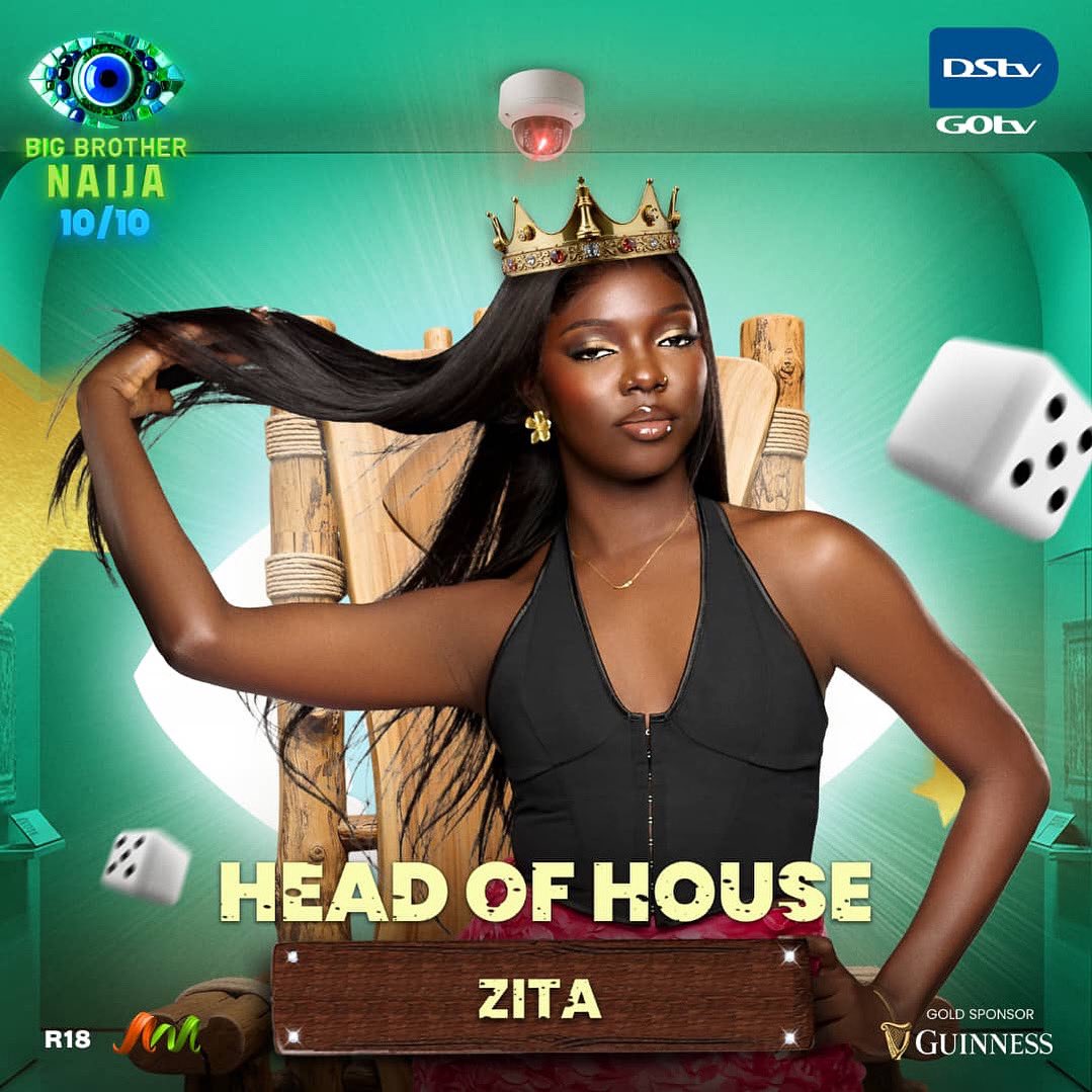 BBNaija: Zita Dethrones Doris to Become Week 4 Head of House