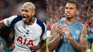 Gabriel hits back at Richarlison jibe with savage response after Brazilian striker brags over Tottenham’s north London derby victory over Arsenal in Hong Kong