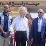 Watch: Mary Robinson speaks out against Israel’s aid embargo on visit to Gaza crossing point