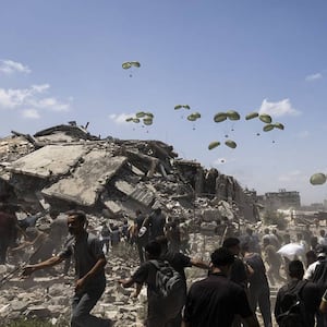Teen dies after aid package falls in Gaza during relief drop
