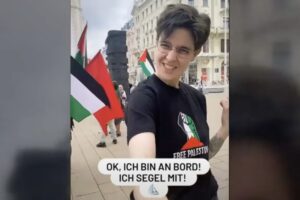 Great-grandfather founded company that produced Zyklon B gas for Nazi death camps; great-granddaughter joins Gaza flotilla