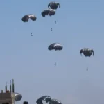 Belgium Air Force Airdrops Humanitarian Aid over Gaza