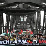 Sydney Harbour Bridge pro-Palestine protest so busy it was ‘perilous’, police chief says