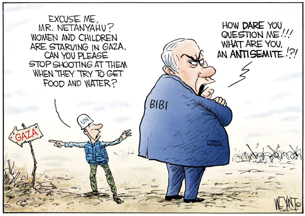 5 darkly funny cartoons about Israel blocking aid to Gaza
