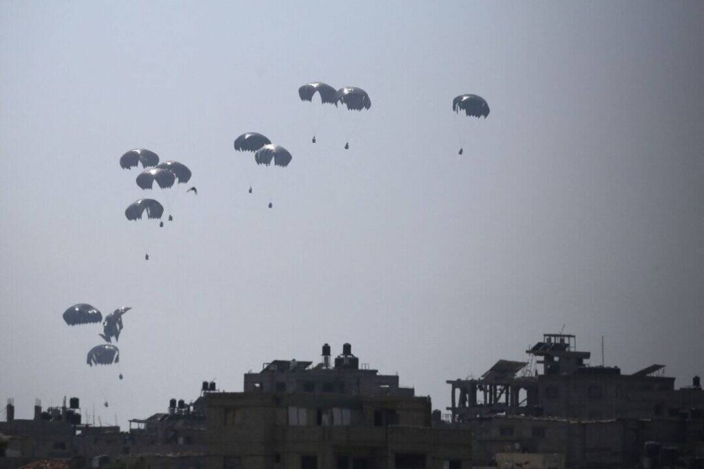 Spain Airdrops 12 Tons of Food Aid into Famine-Hit Gaza