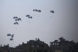 Spain Airdrops 12 Tons of Food Aid into Famine-Hit Gaza