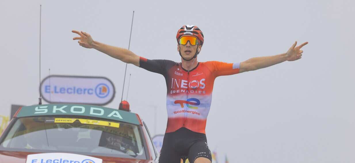 Tour de France: Arensman climbs to misty stage 14 win as Pogacar extends lead