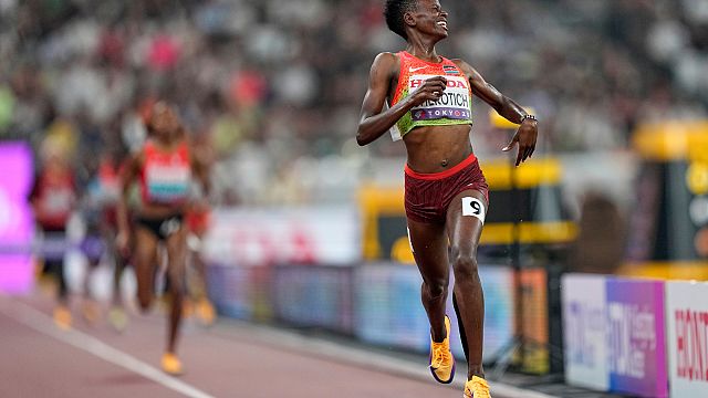 Kenya’s Faith Cherotich claims gold in the women’s 3,000m steeplechase