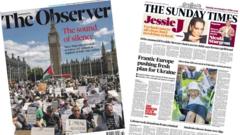 The Papers: ‘Sound of silence’ and ‘Frantic Europe pushes new Ukraine plan’