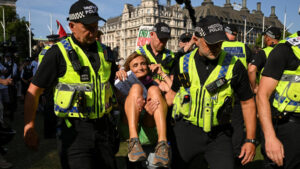UK police arrest over 466 at protest against banning of Palestine Action group