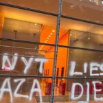 Vandals spray paint NYT building, write ‘NYT Lies, Gaza dies’