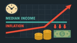 Household income climbs in some big cities, outweighed by inflation in others