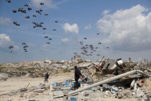 Gaza airdrops a “distraction” from Israel’s aid blockade, charity boss says
