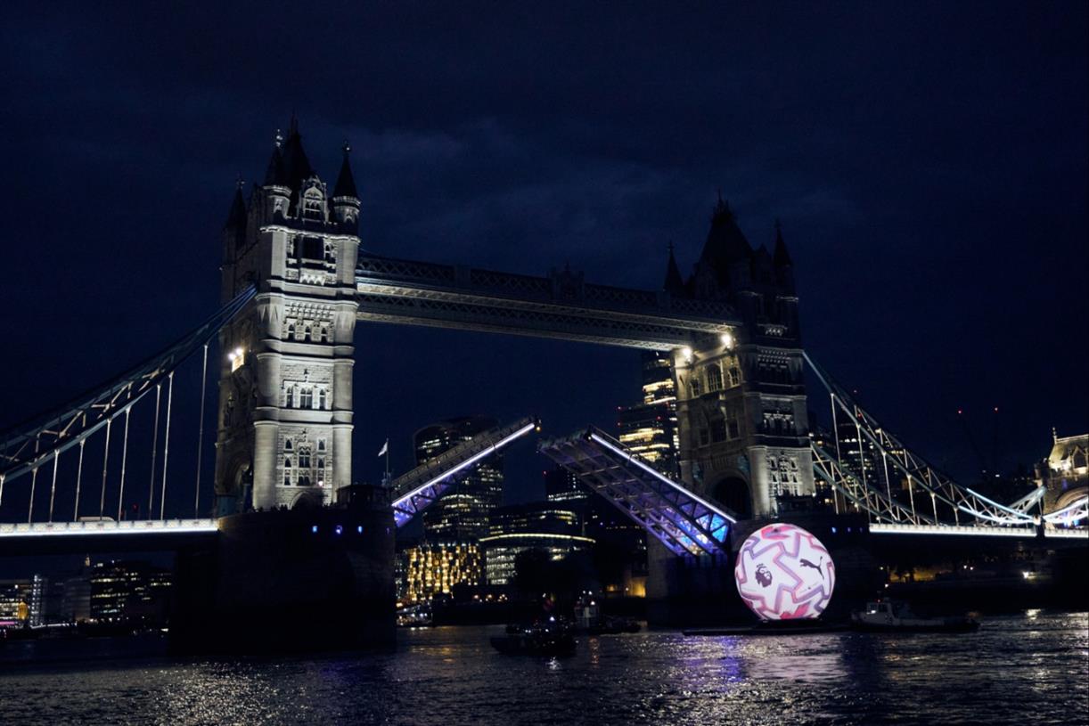 Puma transforms Tower Bridge into ‘biggest goal’ to mark Premier League season