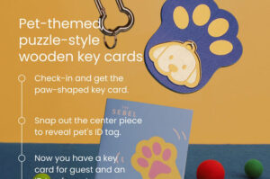 Hotels Welcome Pets in Style: GCSTIMES Wooden Key Cards Double as Personalized Pet Tags