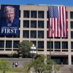 Trump Pulls From Dictator Playbook and Hangs Giant Banner of His Face