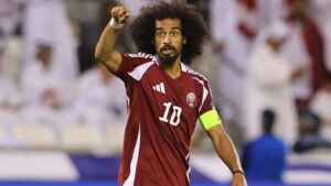 Qatar’s Afif acknowledges asking local fans to waste time in qualifier against UAE