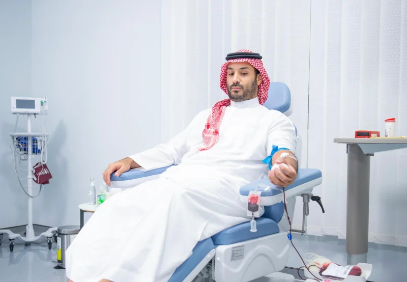 Crown Prince Mohammed bin Salman Leads Inspiring Blood Donation Drive