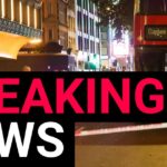 Three people seriously hurt after a rickshaw and bus collide in central London