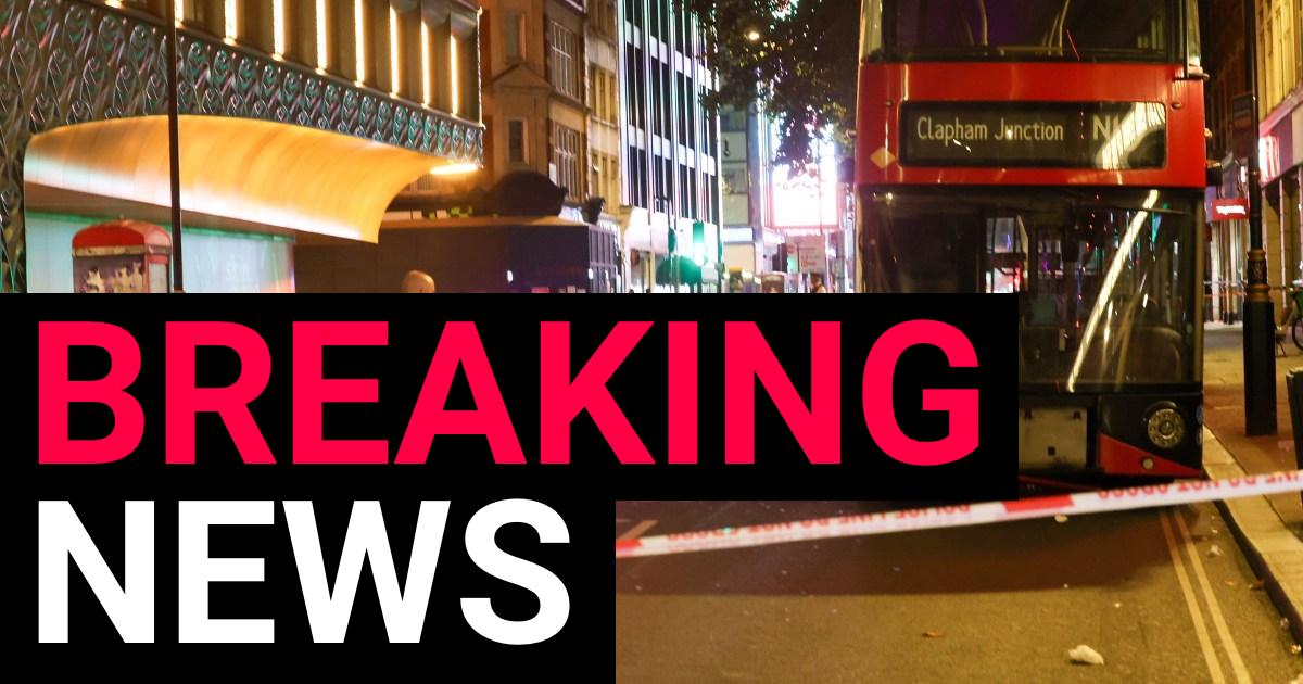 Three people seriously hurt after a rickshaw and bus collide in central London
