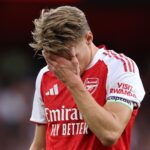 Martin Odegaard injured?! Arsenal handed major scare as captain is withdrawn in first-half of Leeds clash with new £60m signing Eberechi Eze watching on