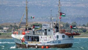 Global Sumud Flotilla heading to Gaza targeted by drones and explosions, activists say