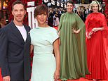 Benedict Cumberbatch looks smitten with his wife Sophie Hunter as he joins co-stars Olivia Colman and Allison Janney for UK premiere of The Roses