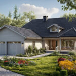 Associated Designs | Charming Country-Style Home with Vaulted Ceilings and Expansive Covered Deck