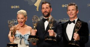 The Pitt wins best TV drama Emmy, as war on Gaza echoes at ceremony