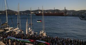 Two ships set sail from Greece to join Gaza aid flotilla