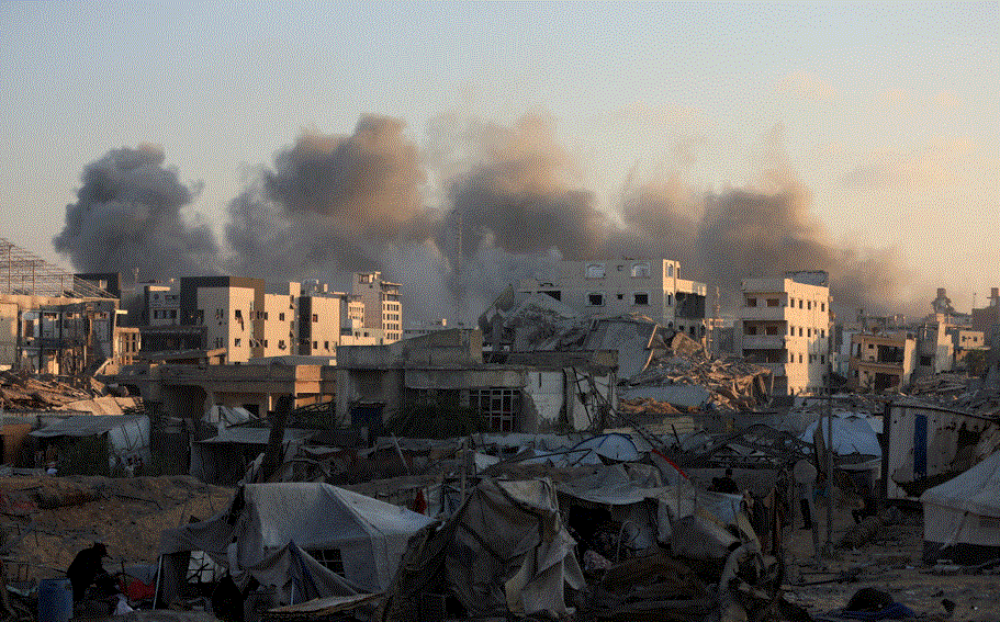 Israel intensifies Gaza City bombing as Rubio arrives