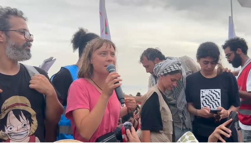 Greta Thunberg accuses governments and corporations of enabling Gaza atrocities