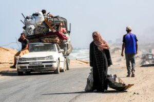 Palestinians flee as Israel intensifies assault on Gaza city
