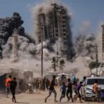 Nowhere to run: Israeli strike flattens more high-rises in Gaza City as offensive looms