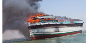 KDF Deployed After Dubai-Bound Ship Catches Fire Mid-Journey