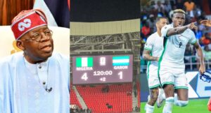 Tinubu reacts as Super Eagles defeat Gabon 4-1 to advance to African playoff final